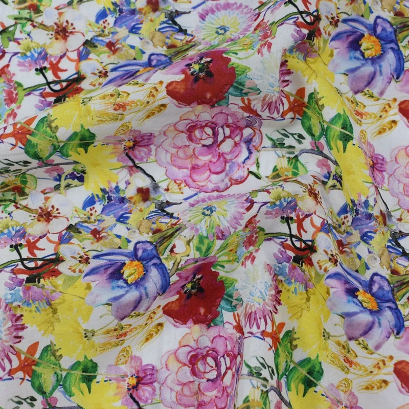 LOW MOQ Custom printing soft cotton poplin fabric prints  for baby  76gsm 100gsm 120gsm150gsm