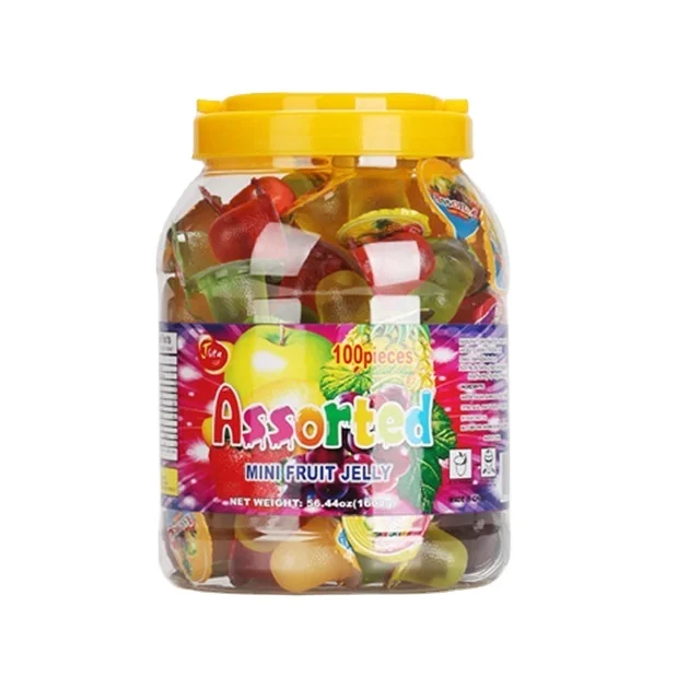 Customized low MOQ   100pcs jelly jar assorted fruit jelly