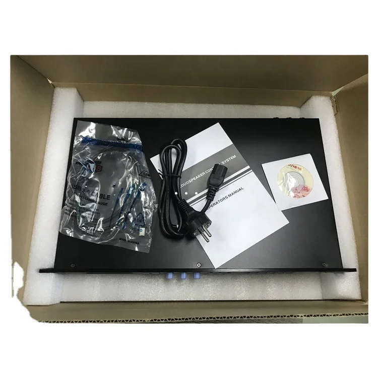 Cinow DSP48 CE Certified audio processor with 30GEQ 1000ms delay USB RS485 Connector