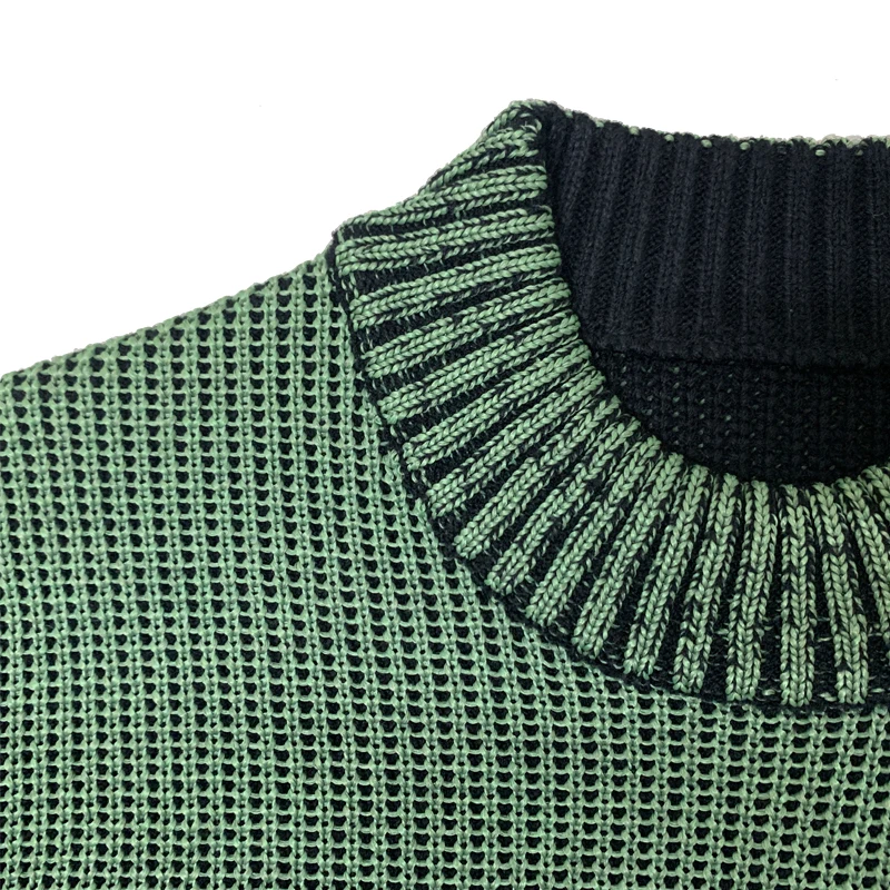 Finch Garment Crew Neck Sensitive Yarn Color Changing Thermochromic Sweater Knit Heat Reactive Sweater