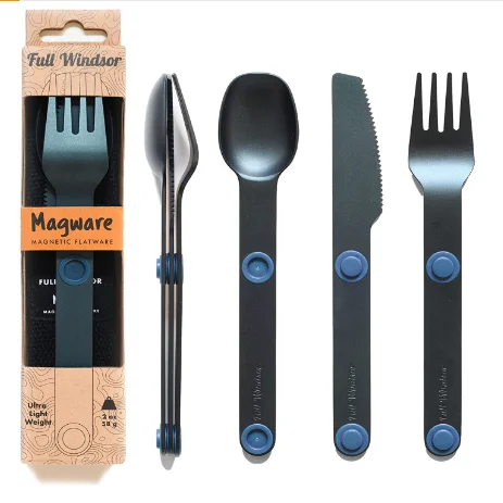 Portable & Reusable Travel Flatware Magnetic tableware Camping Utensils Set