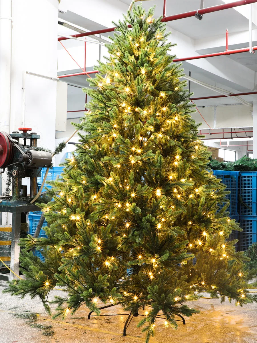 Factory Wholesale HIgh Quality 150cm 180cm 210cm 240cm Full PE decorative christmas trees