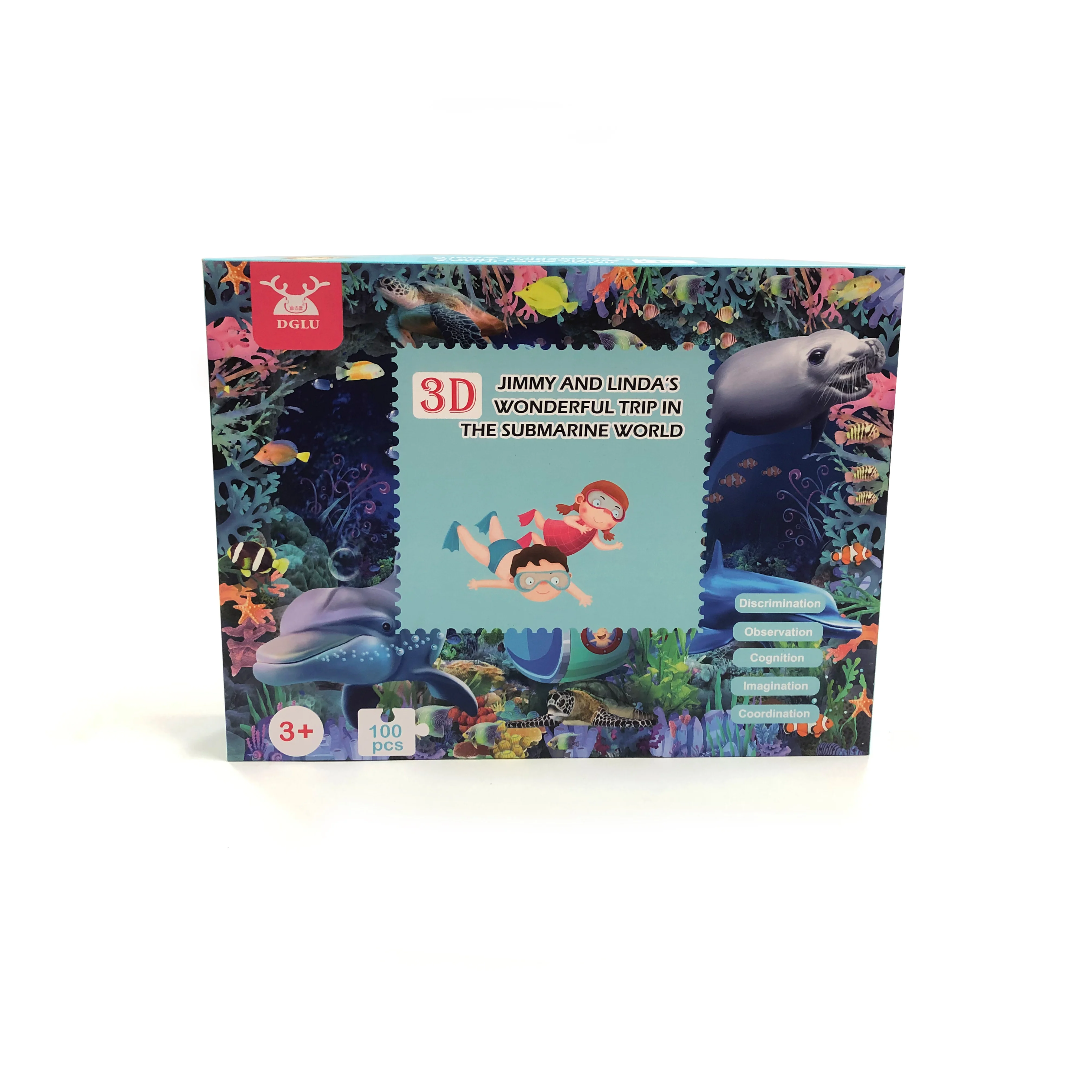 Custom Puzzle 3D diy toy animal Puzzle Board Cartoon Dinosaur Jigsaw DIY puzzle kids gift Educational toy