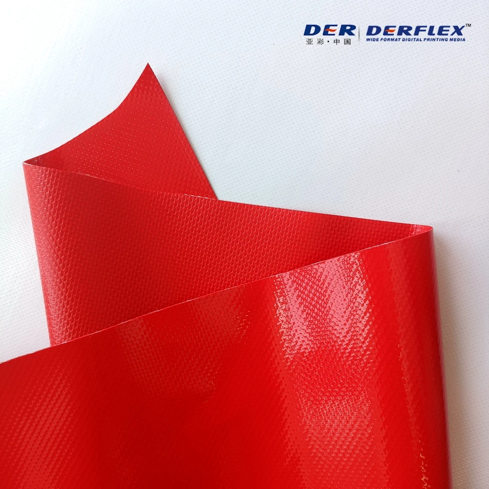 Waterproof UV Resistant 610GSM 1-5m Width Polyester PVC Coated Fabrics Tarpaulin for Tent