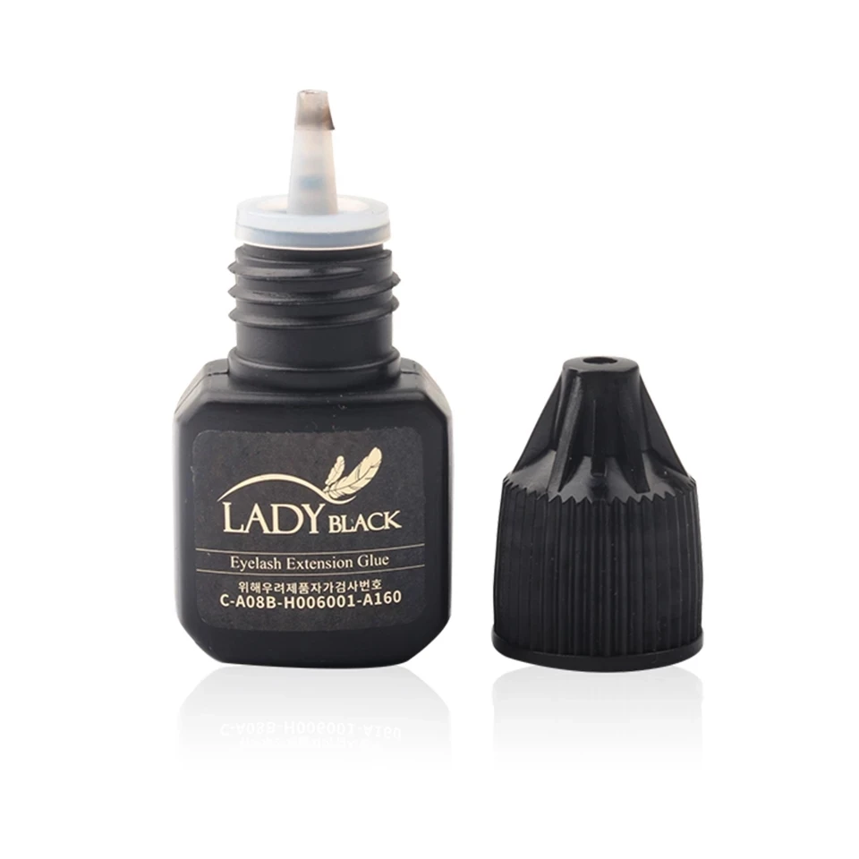 Lady Black Private Label 5ML Fast Drying Strong Lash Glue Long Lasting Low Fume Korea Eyelash Extension Glue