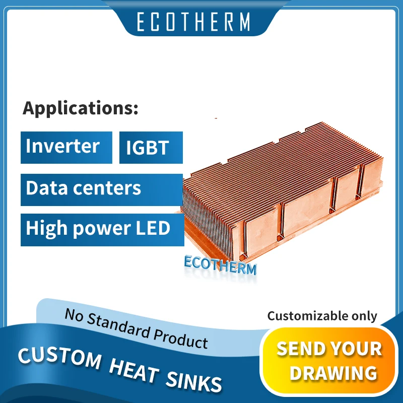 Custom heat sink pure copper heat sink Heatsink with Heatpipes