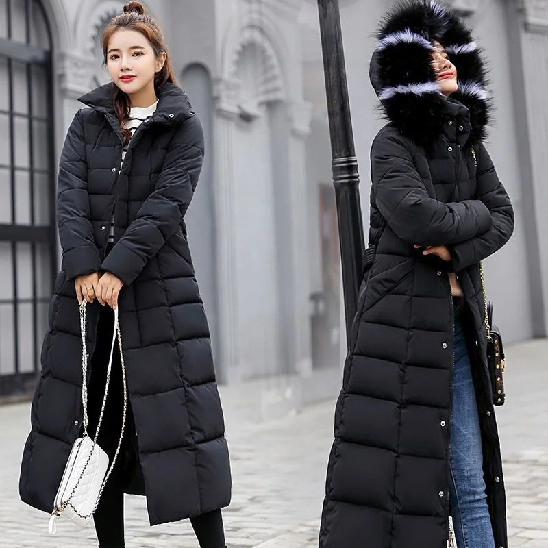 Long Winter Coat For Colder Women Jacket Cotton Padded Warm Thicken Ladies Coats Parka Womens Jackets