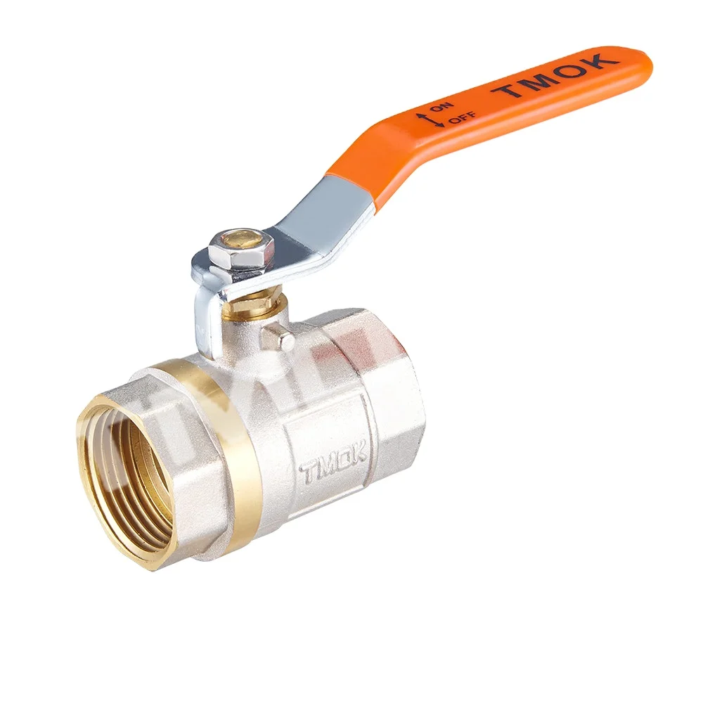Factory Stock brass ball valve price TMOK Brand Size 1/2' to 1' BSP Thread Iron handles with pvc credit insurance support