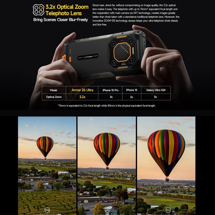 High quality original Ulefone Armor 26 Ultra 5G smartphone 200MP camera 12GB+512GB Octa Core 15600mAh 5G mobile phones