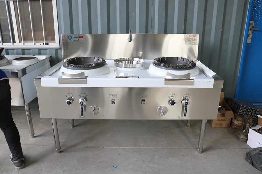 Оборудование для вока газовая плита Заводская подставка из нержавеющей стали китайская с 1 нагревателем картонная 1/2 220 В 2000 Вт напольный Тип