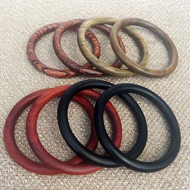 Natural Sandalwood Luxury Jewelry Gift Wristband Ebony Wood Bangle Round Wooden Bracelet