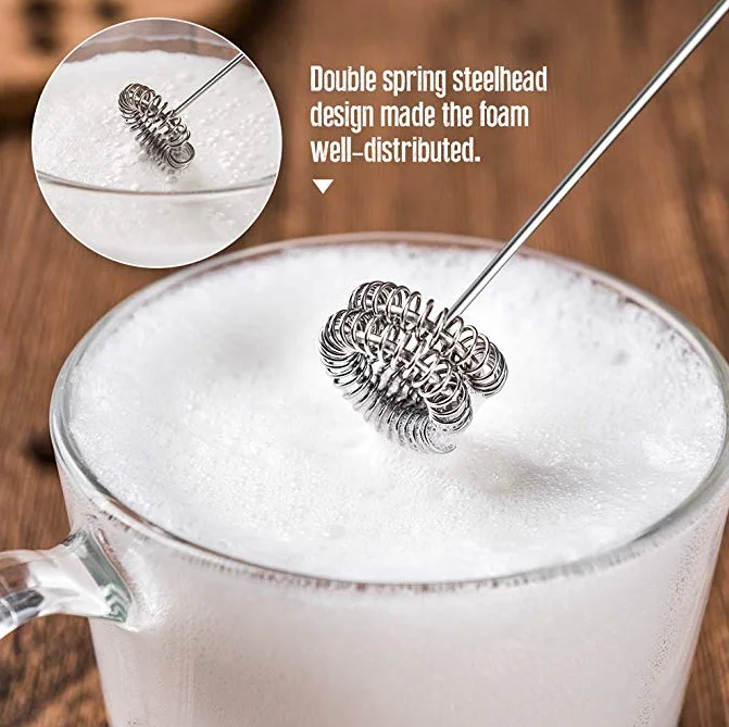 2 венчика, электронный вспениватель молока для кофе, латте, капучино, Электрический вспениватель молока с подставкой