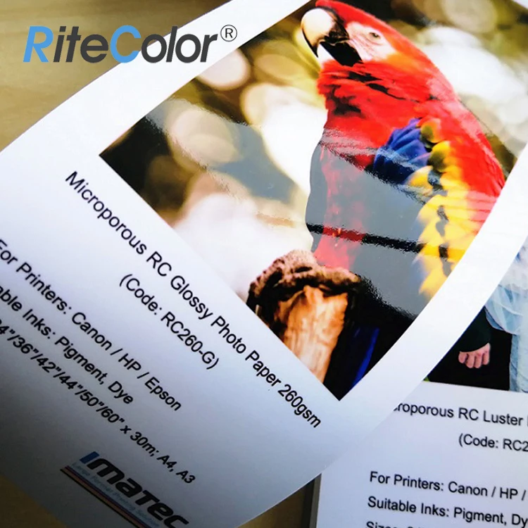 260gsm Photo Art Inkjet Printing RC Premium Glossy Photographic Paper
