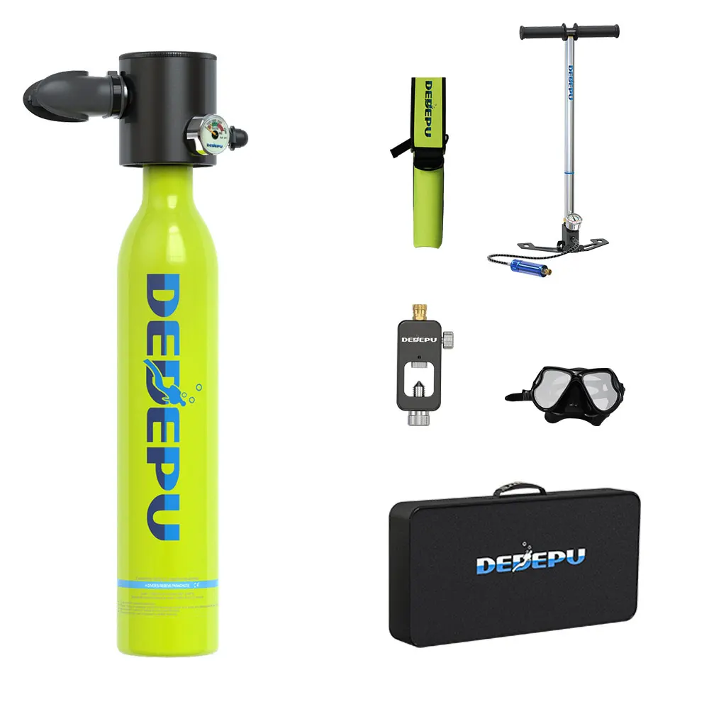 DEDEPU Diving Air Bottle Refill Underwater Breathing Diving Mini Scuba 0.5L Tank With 200 Bar/ 3000 Psi/ 20 Mpa