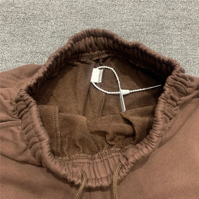 Dongguan City Streetwear Customized Logo Patchwork Joggers Stacked Sweat Pants 100% Cotton Terry Flare Sweatpants