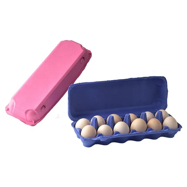 Wholesale Biodegradable Colored Paper Egg Carton Tray Price With High Quality