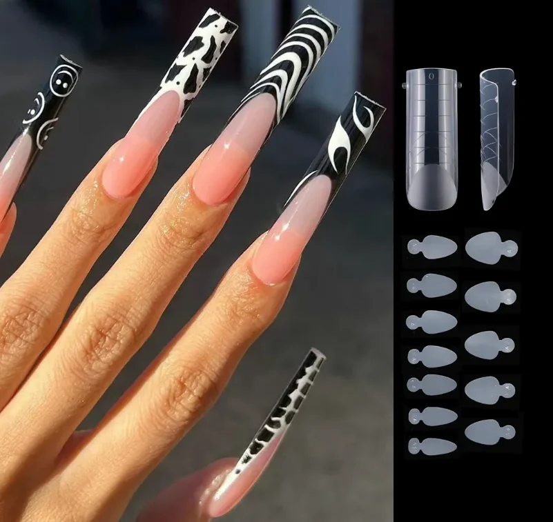 Soft Silicone Pads Stencil French Forma Sticker Dual Sculpting Forms New Nail Product