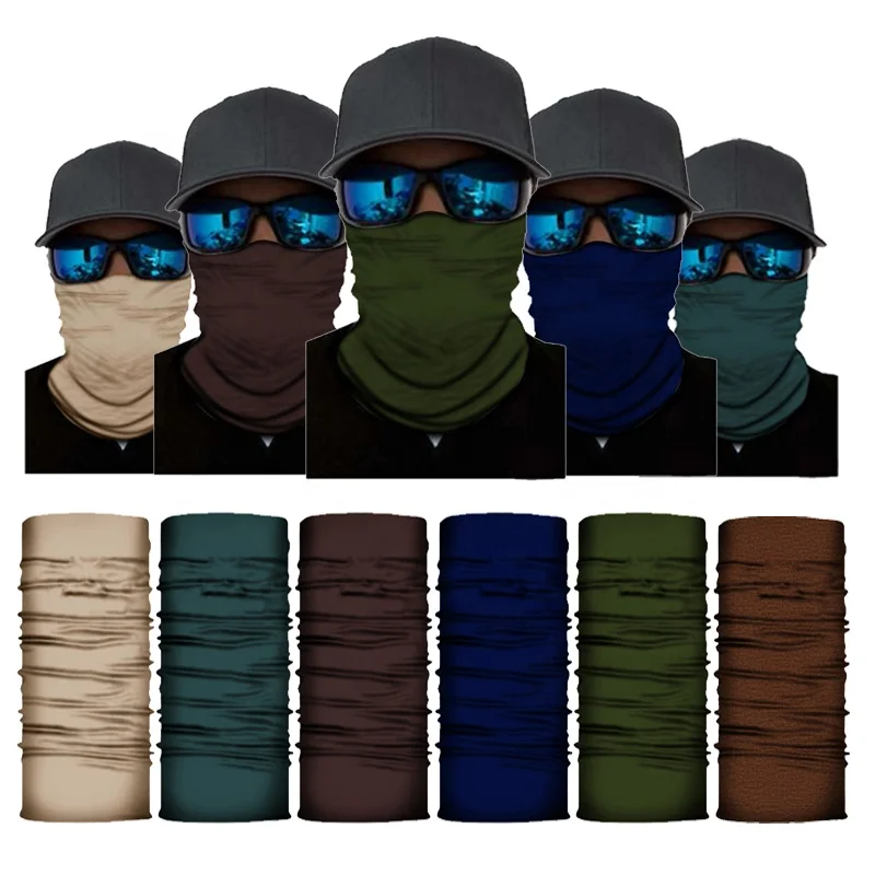 Halloween Face Cover Solid Color Customized Face Tube Neck Gaiter Bandana