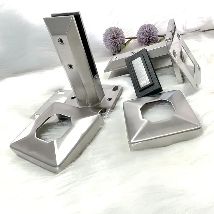 Adjustable stainless steel 2205 satin brushed glass spigot on sale for frameless pool glass fencing