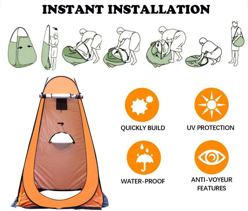 Wholesale Privacy Pop Up Shower Tent Pop Up Dressing changing Tent Beach Toilet Shower Changing Room With Carry Bag