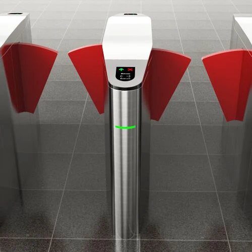 Automatic Retractable Flap Barrier Turnstile Gate RFID Card Access Control Swing Type Drop Arm Barrier for Entrance & Exit