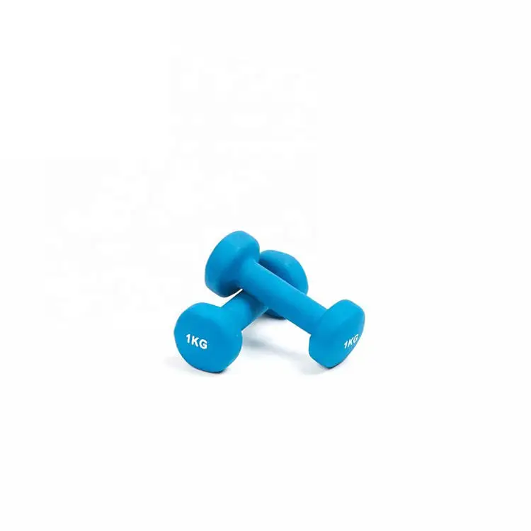 Neoprene Dumbbells Cross Fitness Gym Equipment Color Fixed Rubber Coated Dumbbell
