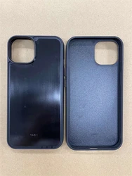 Custom Blank Hard TPU PC Groove Phone case Matte Inlay Leather Wood With Groove Outside Inside Microfiber  For iPhone 14 13 12