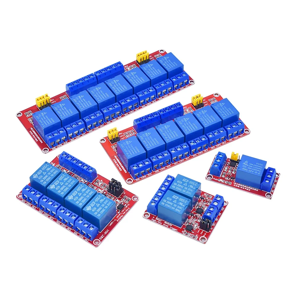 WAVGAT 1 2 6 4 8 Channel 5V 12V 24V Relay Module Board Shield with Optocoupler Support High and Low Level Trigger