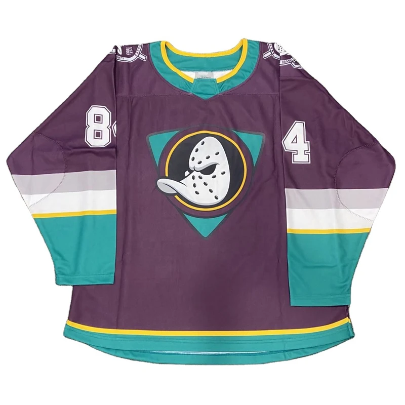 Custom oem stitched vintage twill embroidered youth double sided mens team inline reversible custom sublimated ice hockey jersey