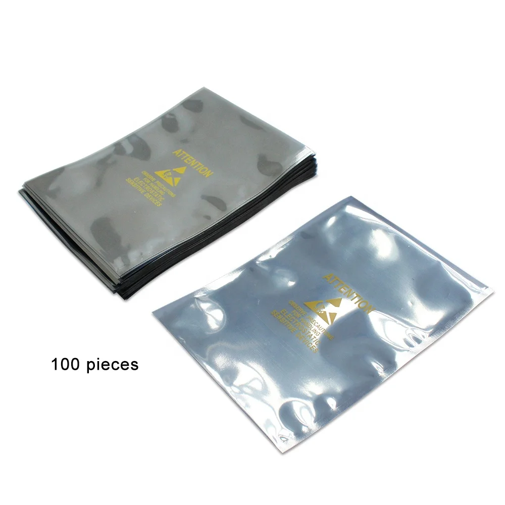 6 x 9 cm Custom ESD Shielding Bags Hard Disk Drive Packaging Bag Antistatic ESD shielding zip lock bag