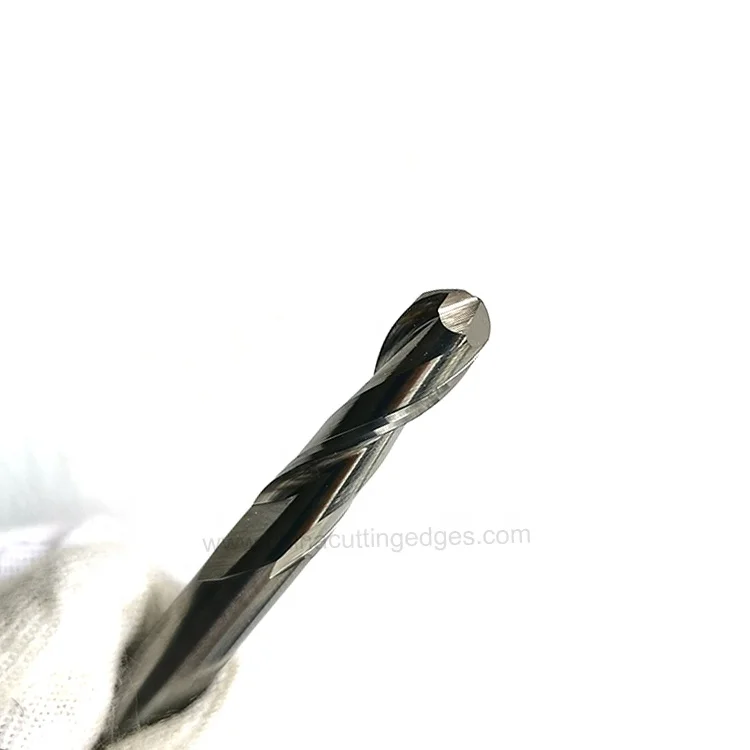 Solid Carbide 2 Sprial Flute round nose CNC Router Ball Bits Tools for Cutting Acrylic/PVC/MDF/Hardwood
