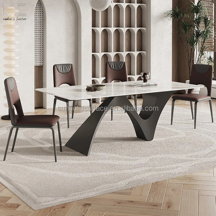 High quality Home Hotel Furniture Marble Top Round Wedding hotel restaurant Table Round Rotating Dining Tables