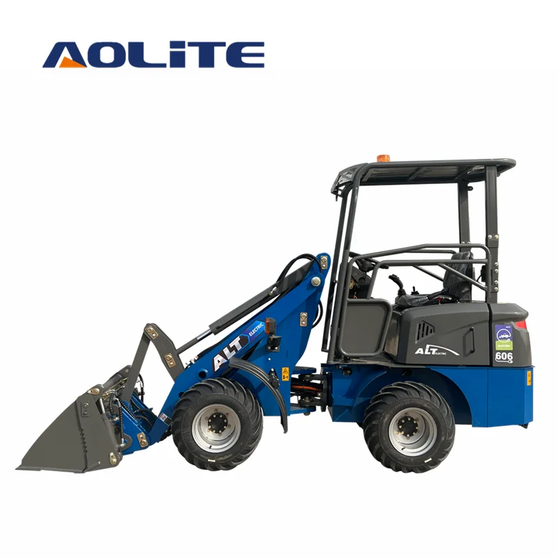 AOLITE 606 маленький шарнирный чистый Электрический погрузчик лопаточный электронный мини-погрузчик для сельскохозяйственной работы