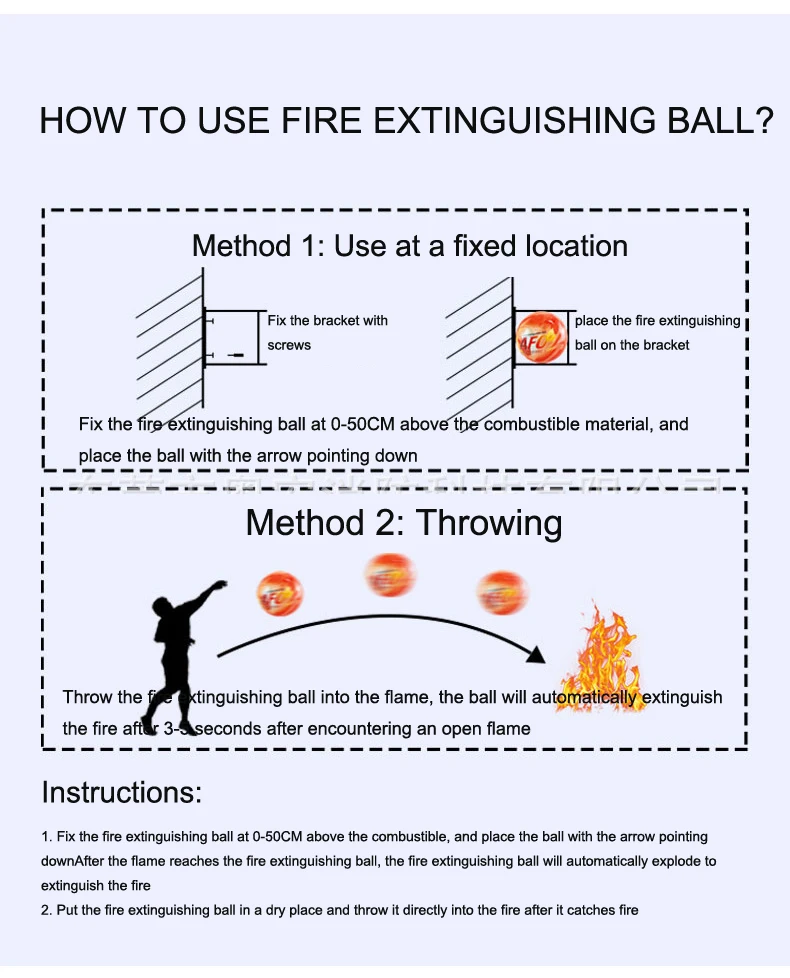 1.3kg ABC Dry Powder Fireball CE Approved Fire Ball Extinguisher