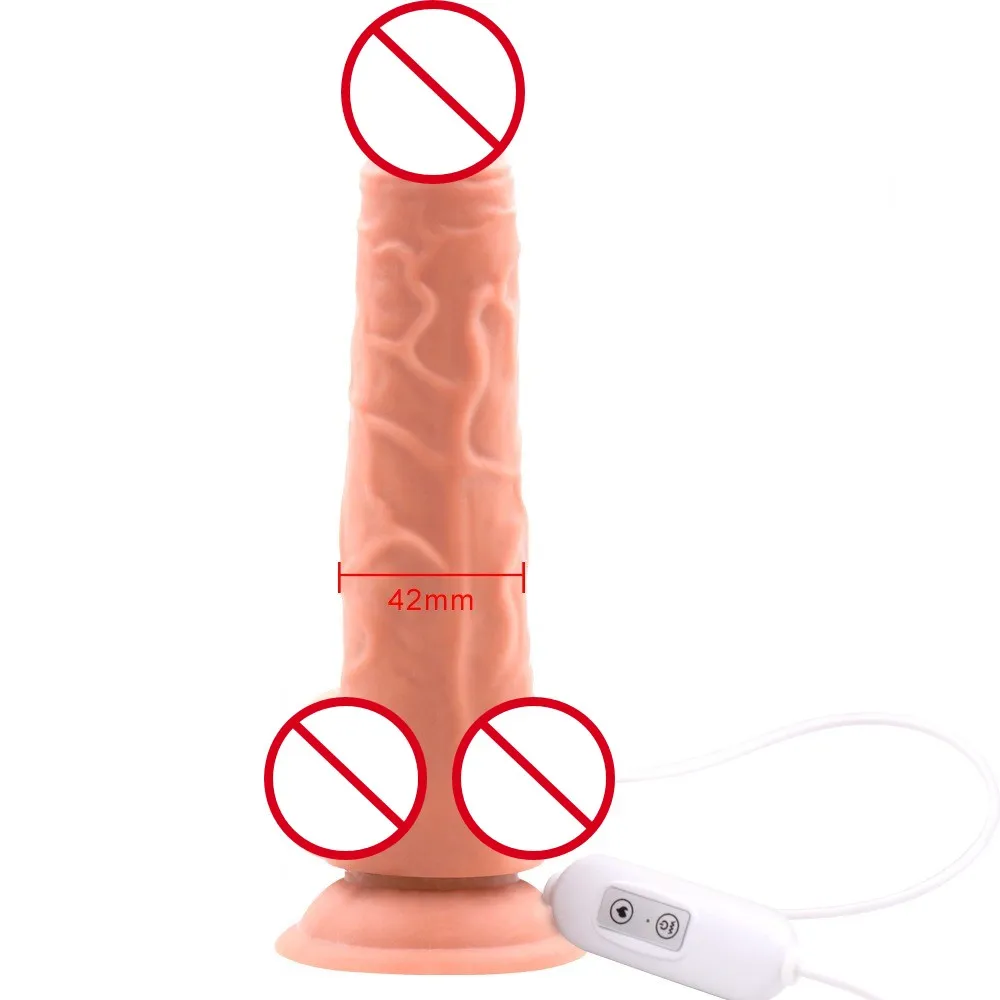 Wireless USB charging remote control phallus-shaped telescopic heating dildo grandes for female masturbating