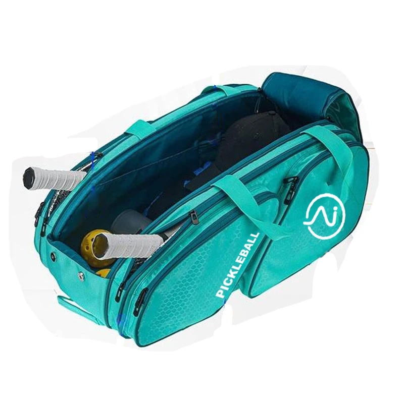 Custom Logo Nylon Sport Large Capacity Tennis Pickleball Bag Badminton Racket Padel Bag With Shoe Pocket