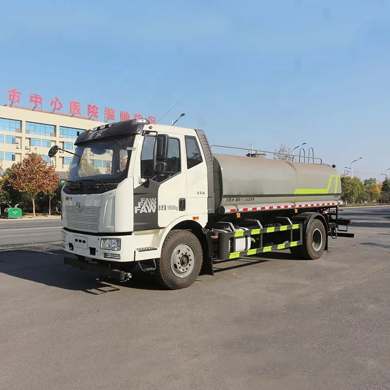 High Quality FAW 15000 Liters Water Transport Tank Truck 15 Ton Water Bowser Sprinkler Tank Truck for Sale