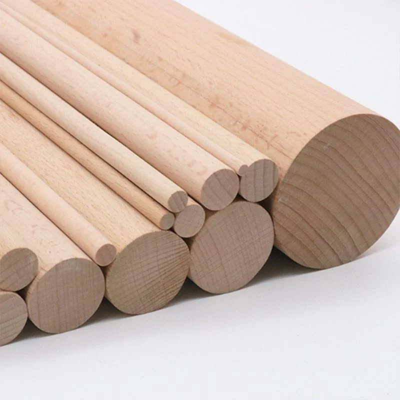 Manufacturers direct sales oak wood sticks solid wood round stick for broom or craft