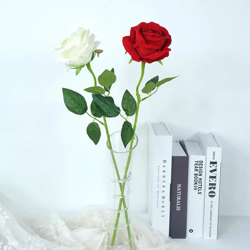 Everongflower Wholesale velvet Rose Artificial Flowers Decorative Flower For Home party Wedding Decorate