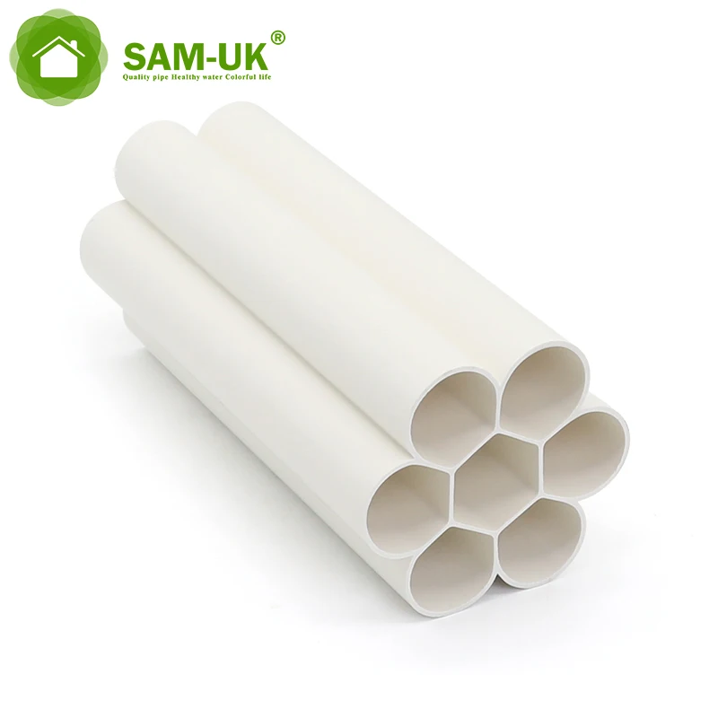 corrugated conduit underground pvc heat resistant pipe 3 inch of 25mm sizes electrical plumbing materials tubo pvc pipe 200mm