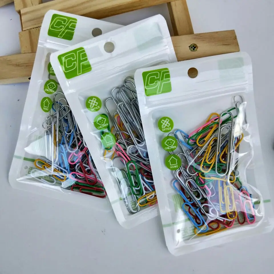 High Quality Custom Paperclip Logo Printing Metal Paper Binder Clips