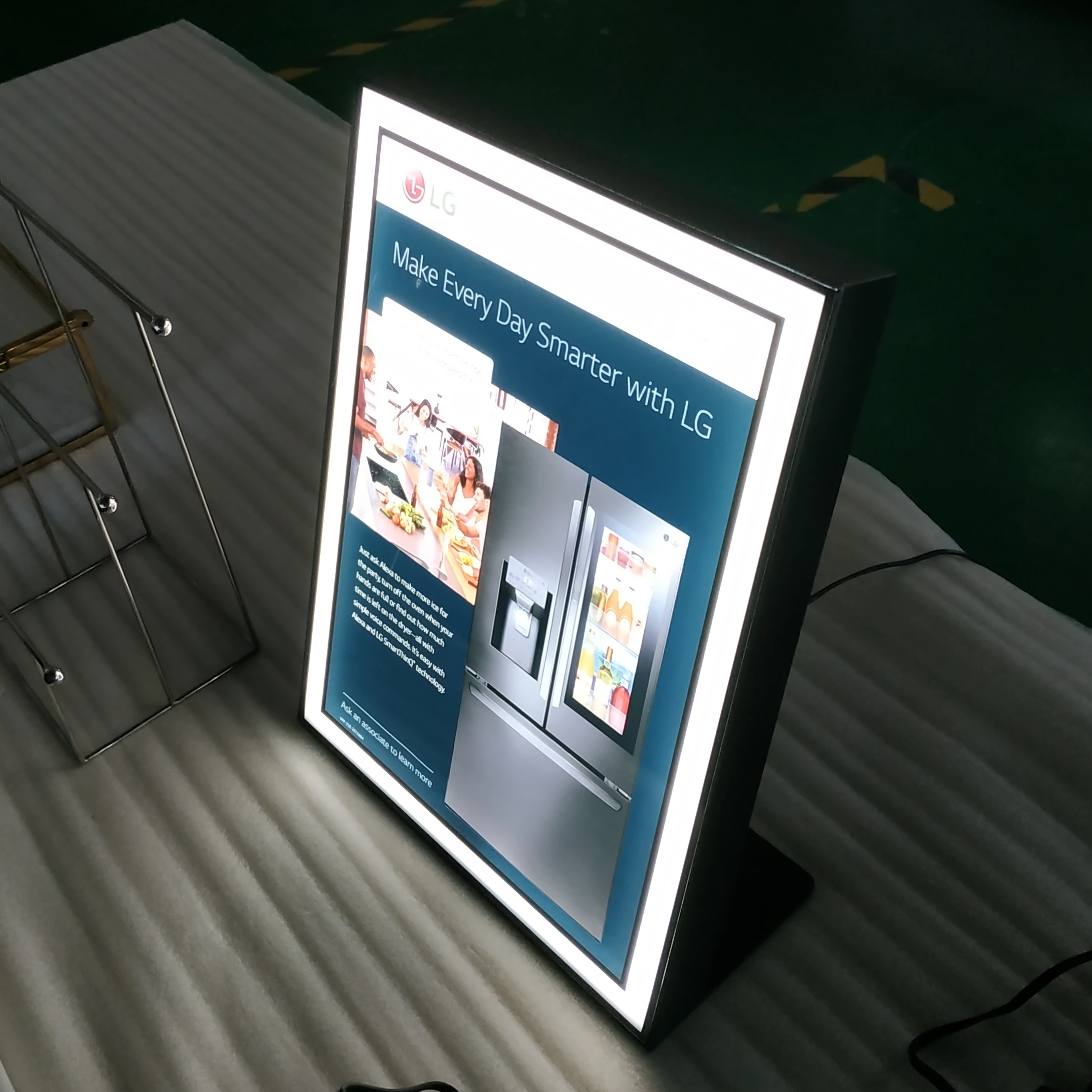 Illuminated Sign Holder Acrylic Sign Holder Customize Tabletop Advertising Light Signage