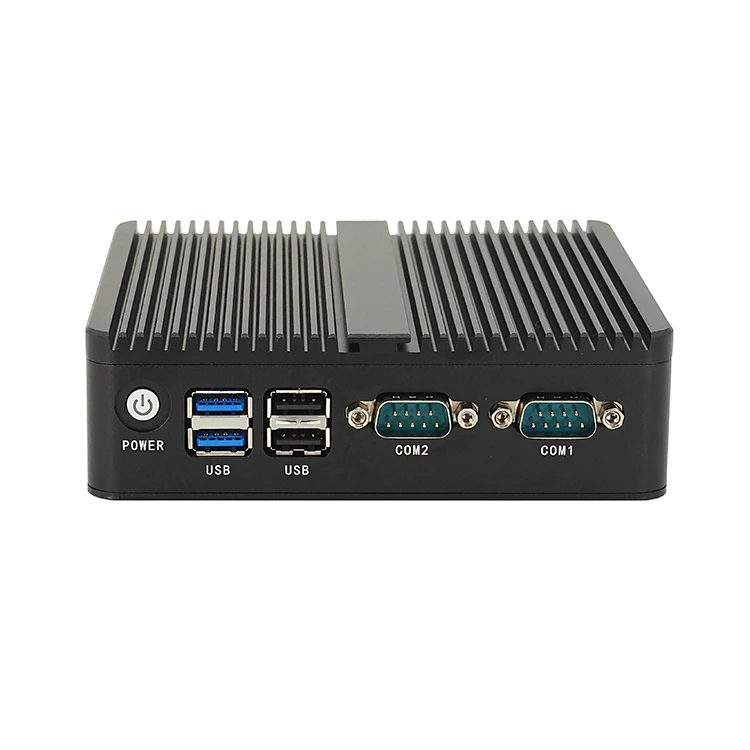 Factory Wholesale Thin Client Fanless Mini PC with DDR3 Dual Lan Dual Com Port Dual Display Micro Desktop Computer