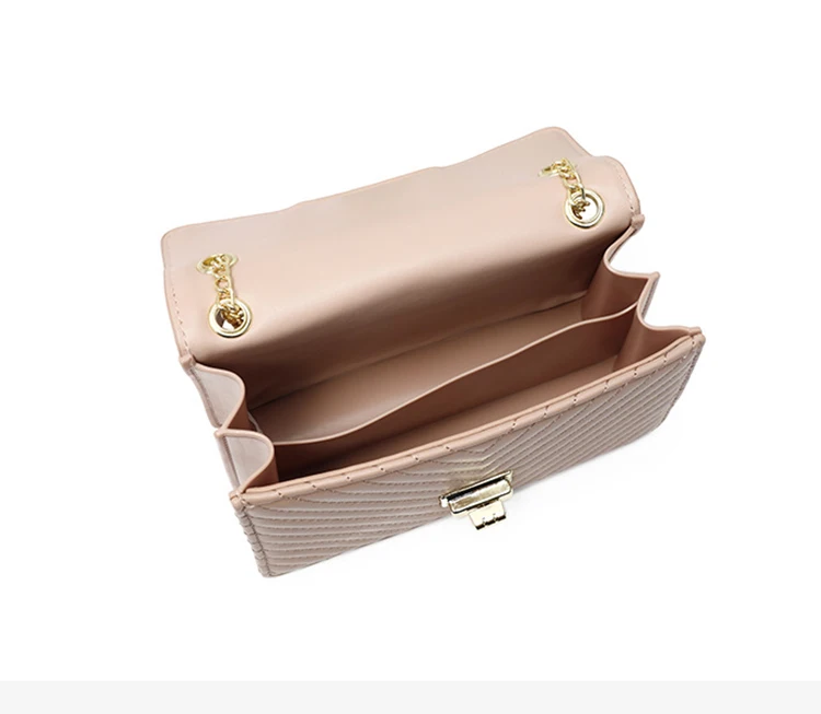 Pu Handbag 2023 new fashion  trade messenger bag ladies shoulder handbag  small chain square bags