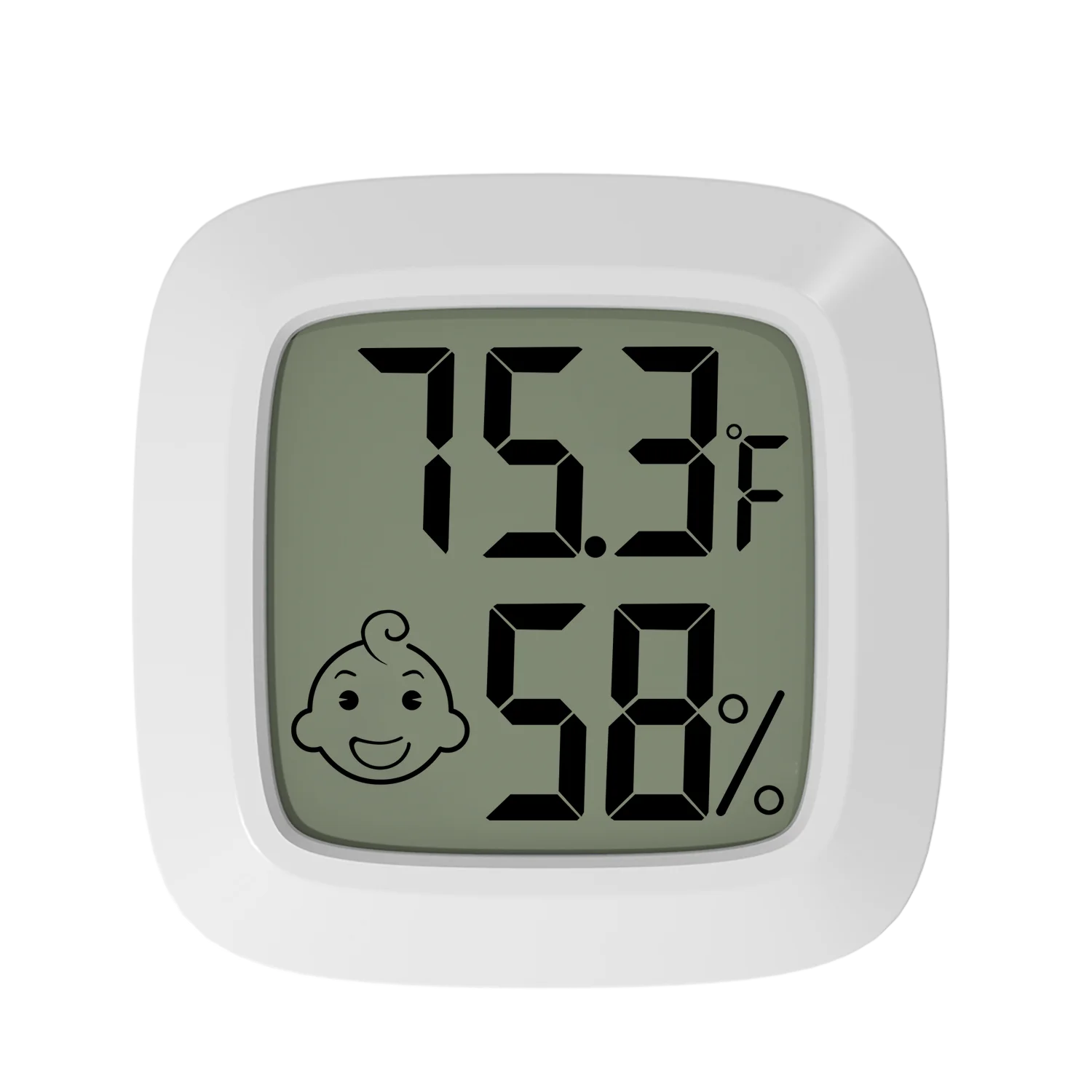 AMAZON Hot Sale Mini household and Indoor Temperature Humidity-  Fahrenheit units for baby room,restaurant, with magnet and tags