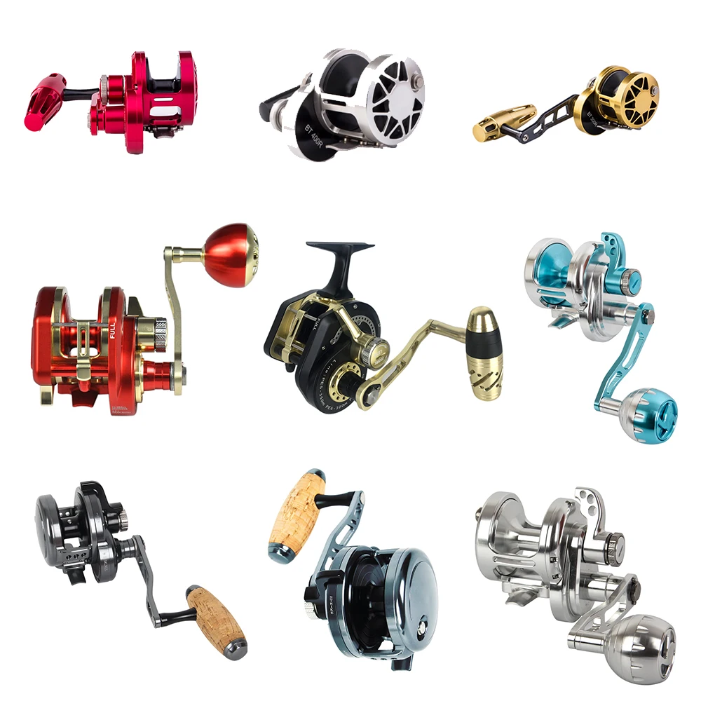 OEM ODM Max Drag 30kg Gear ratio 6.3:1 jigging fishing reel saltwater Boat underhead overhead slow pitch fishing jigging reel