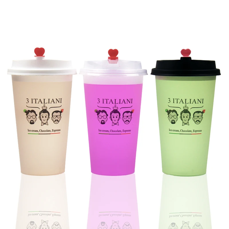 
Factory direct sale Custom Logo U Shape Bubble Tea Cups 16 oz 500ml 700ml boba tea cups 700ml milk tea Plastic cup 
