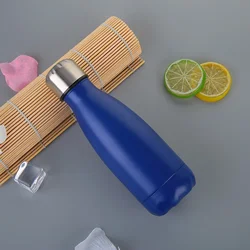 Double wall thermos custom logo outdoor sports drink coke shaped 18 / 8 stainless steel coke water bottle