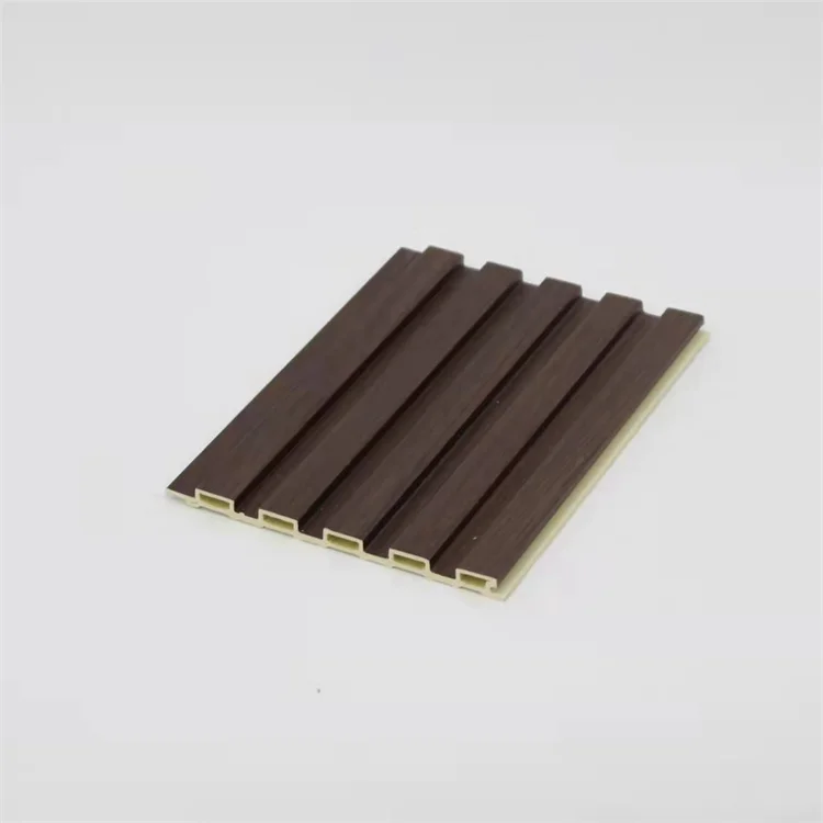 Factory Wood Plastic Composite PVC Coating Cladding Fluted Wall Board Interior WPC Wall Pane