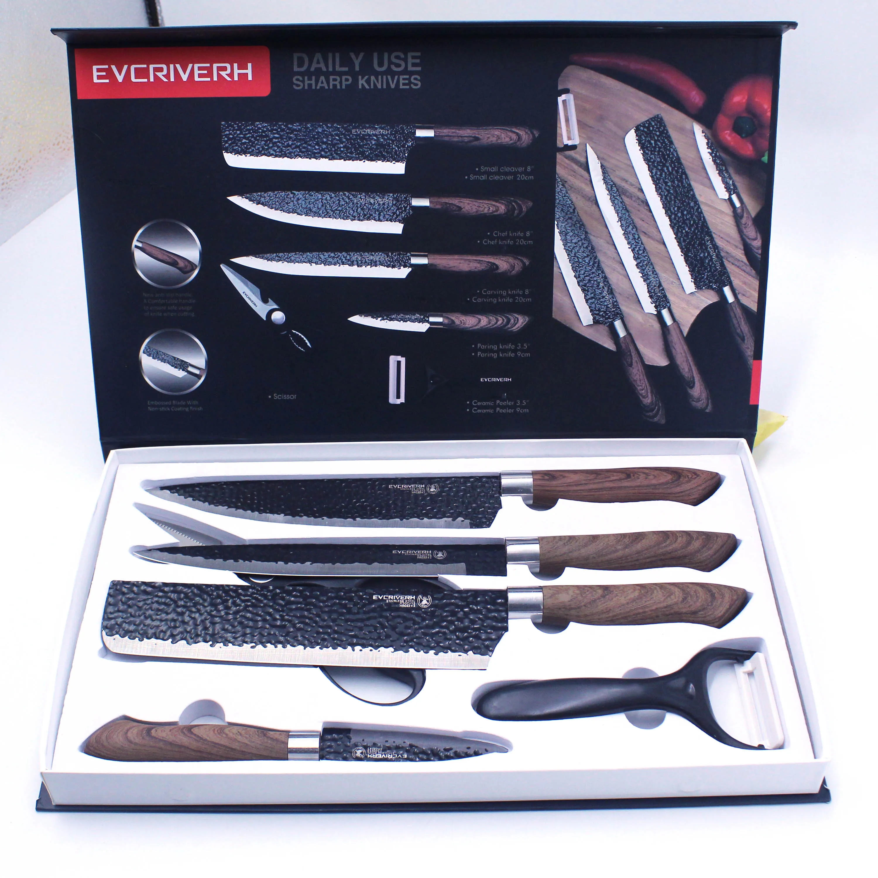 YangJiang 6 Pieces Set Royal Swiss Stainless Steel Vegetable Meat Cooking  Knife